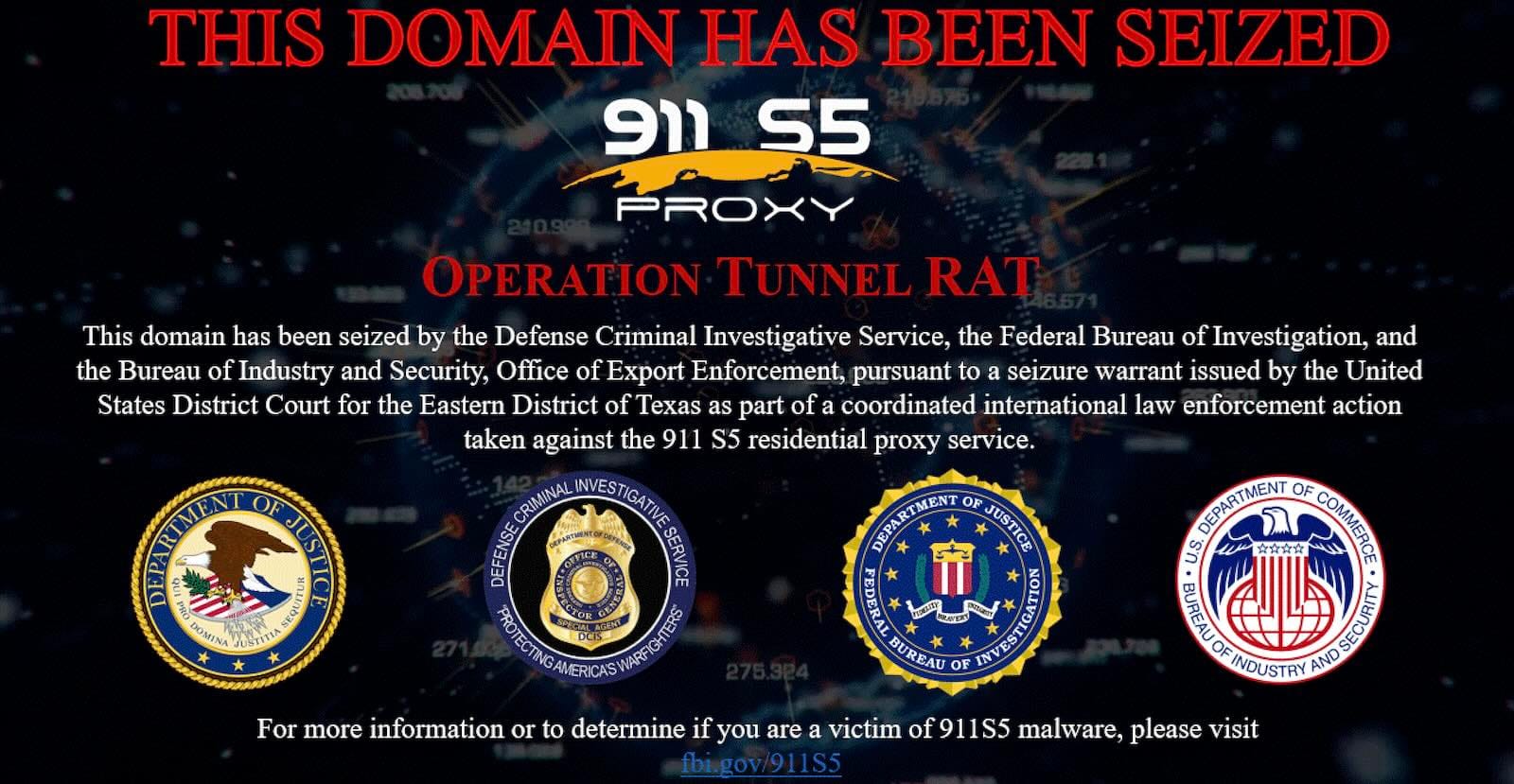 Dünyanın en büyük botnet ağlarından biri olan "911 S5" çökertilip, yöneticisi tutuklandı